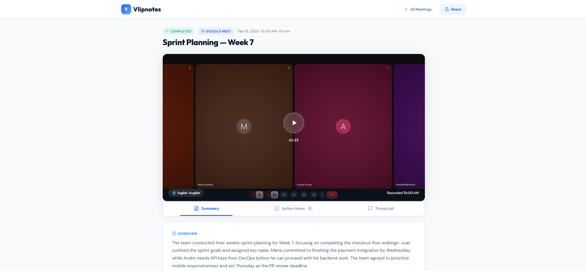 Vlipnotes Demo Screenshot 1